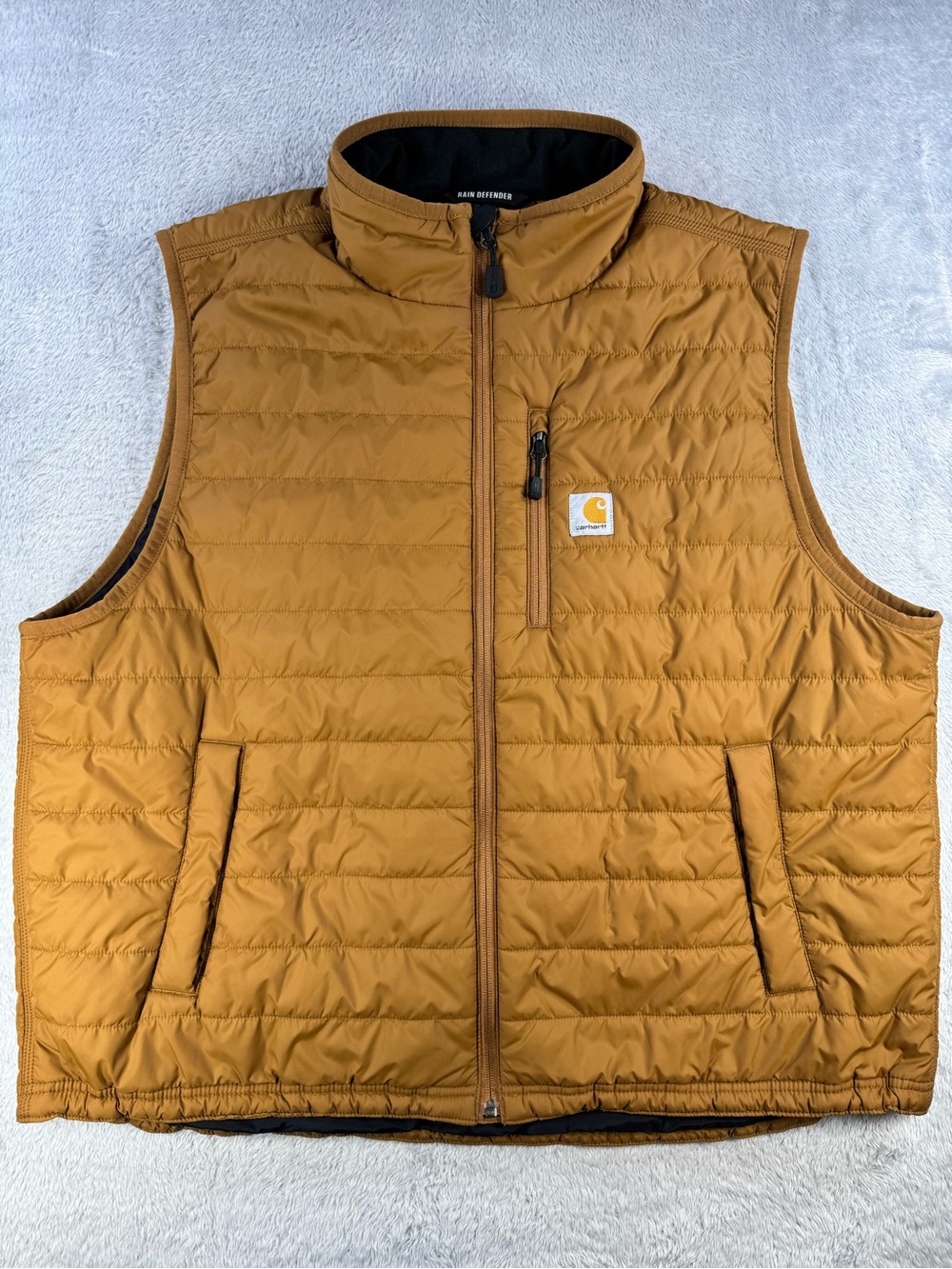 Carhartt Gilliam Rain Defender Insulated Vest Men’s 2XL Brown Relaxed Fit